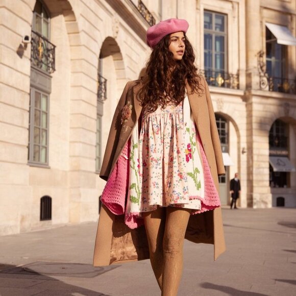 LoveShackFancy Raleigh Babydoll Dress in Corduroy Size 6 - Picture 4 of 8